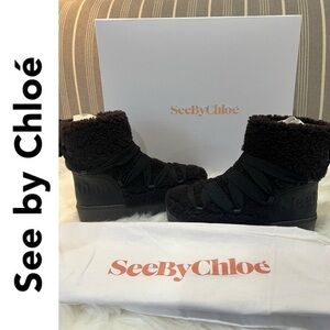 See By Chloe Dark Brown Winter Boots